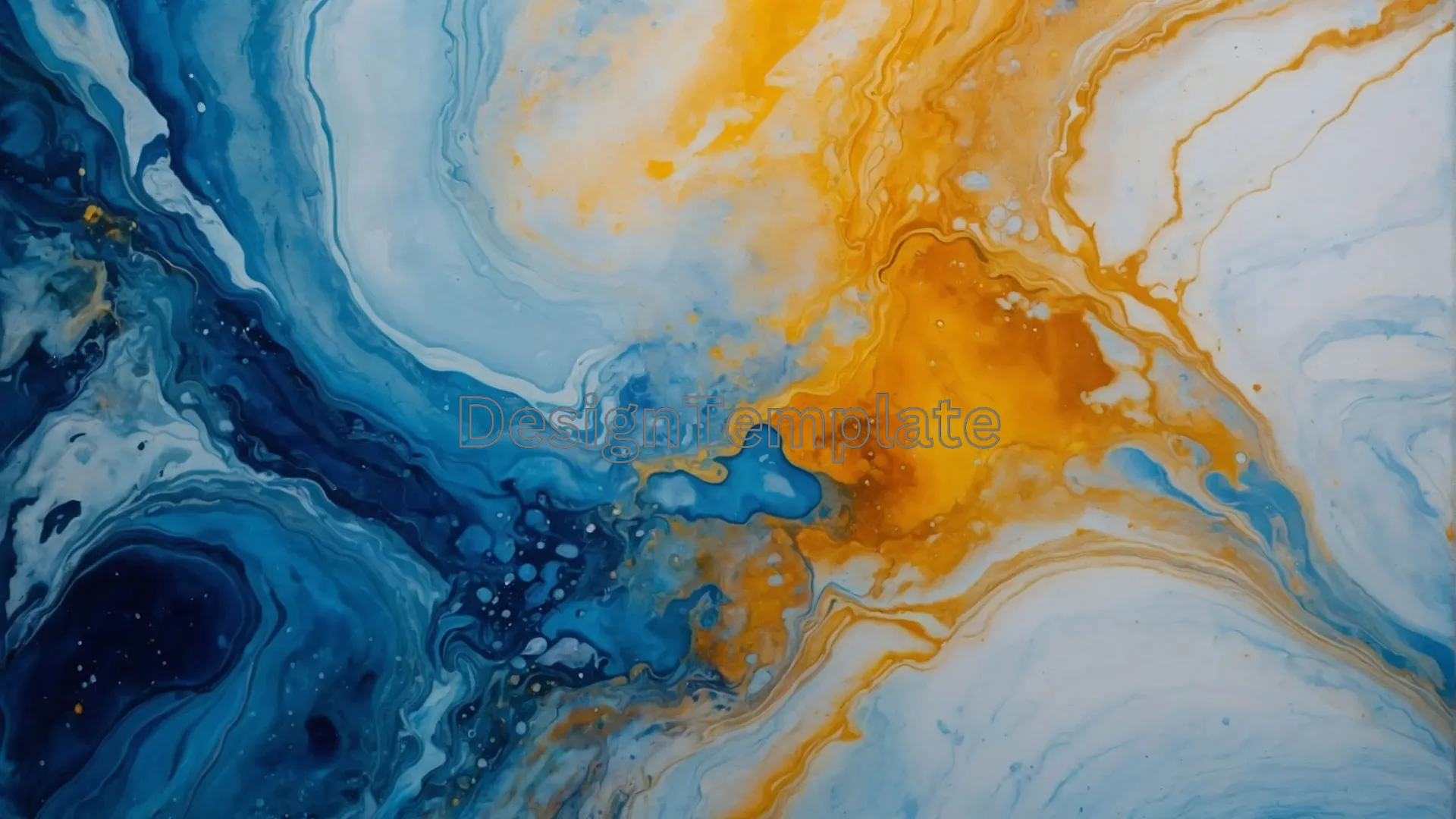 Blue Orange Marble Texture Photo